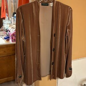 Gold/Brown Vintage Velour Costume Jacket Size Medium